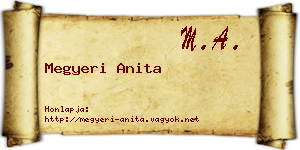 Megyeri Anita névjegykártya
